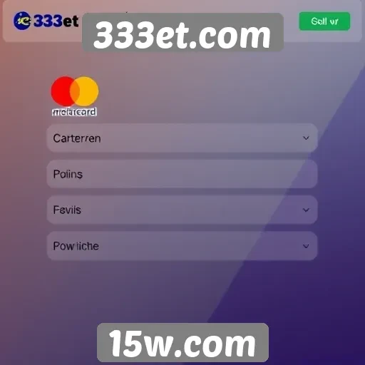 Métodos de pagamento disponíveis no 333et